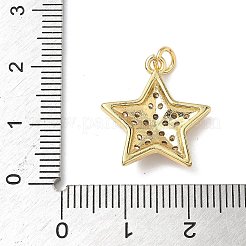 Brass Micro Pave Cubic Zirconia Pendants&nbsp;KK-Q068-65G