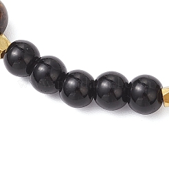 Natural Tiger Eye & Glass Pearl Beaded Bracelets for Women&nbsp;BJEW-JB12239-03
