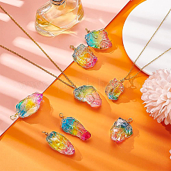 8Pcs Raw Rough Natural Quartz Crystal Big Pendants&nbsp;G-BC0001-44