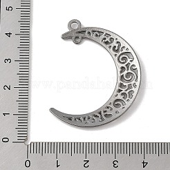Tibetan Style Alloy Hollow Moon Links&nbsp;TIBEP-5312-B-FF