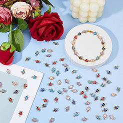 100Pcs 5 Colors Zinc Alloy Enamel Connector Charms&nbsp;ENAM-DC0002-28
