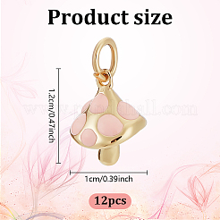 12Pcs Brass Enamel Charms&nbsp;KK-ME0002-91
