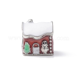 Christmas Theme Alloy Enamel European Beads&nbsp;MPDL-Q213-04P
