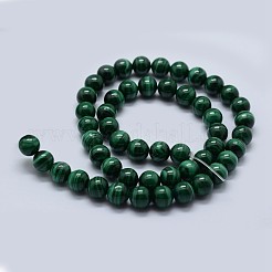 Natural Malachite Beads Strands&nbsp;G-F571-27A1-8mm