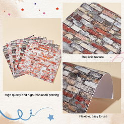 12Pcs 2 Colors Self Adhesive PVC Wall Stickers&nbsp;DIY-GA0007-05B