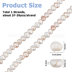 1 Strand Natural Cultured Freshwater Pearl Beads Strands&nbsp;PEAR-HS0001-16