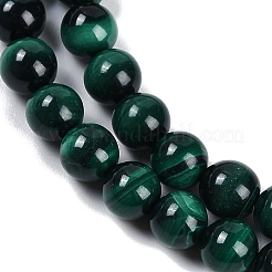 Natural Malachite Beads Strands&nbsp;G-F461-05-8mm