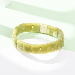 Natural Lemon Jade Faceted Beaded Stretch Bracelets for Women&nbsp;BJEW-K251-08B