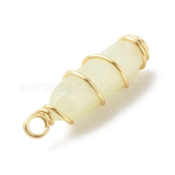 Natural New Jade Double Terminal Pointed Pendants&nbsp;PALLOY-JF01685-01