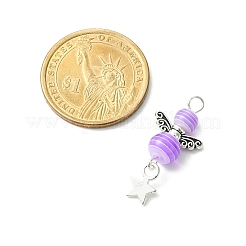 4 Sets Alloy Transparent Stripe Resin Beads Pendants&nbsp;FIND-PH0008-84