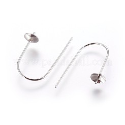 Tarnish Resistant 304 Stainless Steel Earring Hooks&nbsp;STAS-P237-13P