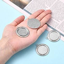 Vintage Tibetan Style Alloy Pendant Cabochon Bezel Settings&nbsp;X-TIBEP-O006-19AS