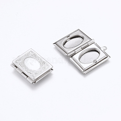 Tarnish Resistant 304 Stainless Steel Locket Pendants&nbsp;STAS-E144-025P