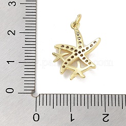 Rack Plating Brass Clear Cubic Zirconia Pendants&nbsp;KK-M293-09G