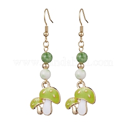 Real 18K Gold Plated Alloy Enamel Dangle Earrings&nbsp;EJEW-JE05667