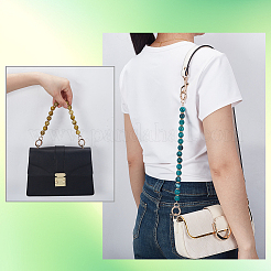 2Pcs 2 Colors 14mm Round Resin Imitation Gemstone Beaded Bag Decorative Chains&nbsp;PURS-GA0001-01