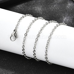 Non-Tarnish Unisex Classic Plain 304 Stainless Steel Mens Womens Necklaces&nbsp;X-STAS-H325-P