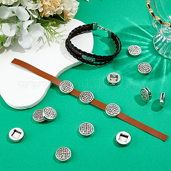 40Pcs Tibetan Style Zinc Alloy Slide Charms&nbsp;FIND-PH0061-43AS