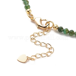 Cubic Zirconia Teardrop Pendant Necklace with Natural Gemstone Beaded Chains for Women&nbsp;NJEW-JN04121