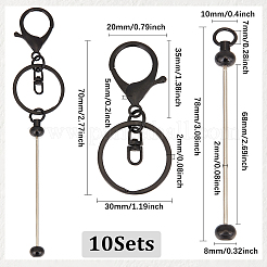 DIY Alloy Bar Beadable Keychain Making Kit&nbsp;DIY-SC0024-55