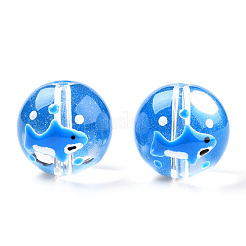 Transparent Glass with Enamel Beads&nbsp;LAMP-T011-19B