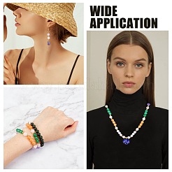 200Pcs DIY Natural & Dyed Malaysia Jade Beaded Stretch Bracelet Making Kits&nbsp;DIY-SC0014-77