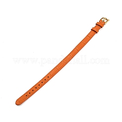 Leather Textured Bracelet Straps Slide Wristbands for Slide Charms&nbsp;AJEW-K232-01G-06