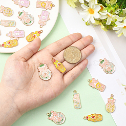 24Pcs 6 Styles Zinc Alloy Enamel Pendants&nbsp;FIND-SC0020-77
