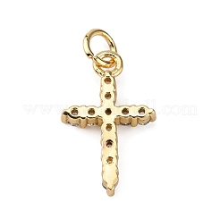Brass Micro Pave Clear Cubic Zirconia Pendants&nbsp;LS-KK-WH0035-79