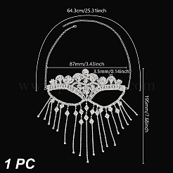 1Pc Alloy Headwear Masquerade Masks&nbsp;AJEW-GA0008-17P