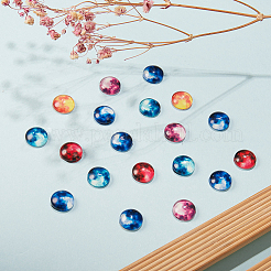 Luminous Glass Cabochons&nbsp;GLAA-SC0001-05-10mm