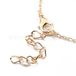 4Pcs 4 Style Alloy Chain Anklets Set with Heart Flat Round and Resin Pearl Charm&nbsp;SJEW-D009-04KCG