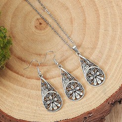 Alloy Pendant Necklaces & Dangle Earrings Sets&nbsp;FS-WGB4D45-01