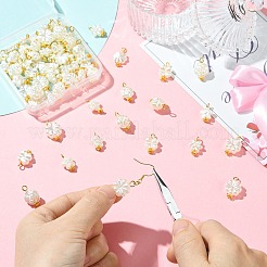 70Pcs 7 Styles Acrylic Imitation Pearl Pendants&nbsp;PALLOY-CJ00172