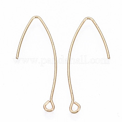 Brass Earring Hooks&nbsp;KK-N231-08-NF