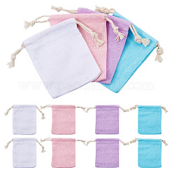 12Pcs 4 Colors Rectangle Cloth Packing Pouches&nbsp;ABAG-TA0001-78
