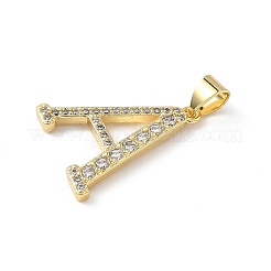 Brass Micro Pave Cubic Zirconia Pendants&nbsp;KK-L239-057G