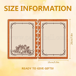 Wooden Commemorative Cards Book&nbsp;WOOD-WH0045-06