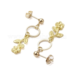 Flower Alloy Stud Dangle Earrings for Women&nbsp;EJEW-JE05925