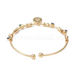 Rack Plating Brass Cuff Bangles&nbsp;BJEW-E071-15G