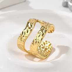 304 Stainless Steel Open Cuff Rings&nbsp;RJEW-R014-02G-02