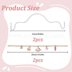 2Pcs Aluminum Curb Car Chains Hanging Ornament&nbsp;HJEW-DR00180
