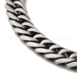 304 Stainless Steel Cuban Link Chain Bracelet&nbsp;BJEW-Z021-01AS