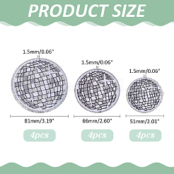 12Pcs 3 Styles Polyester Iron on/Sew On Patches&nbsp;PATC-ME0001-20