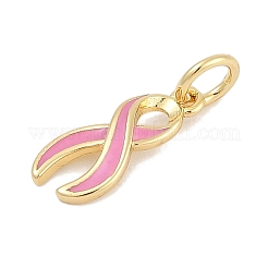 Brass Enamel Charms&nbsp;KK-Q028-30G-02
