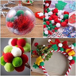 300Pcs 3 Colors Polyester Pom Pom Balls&nbsp;DIY-SC0031-38
