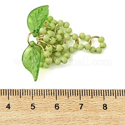 Glass Seed Beads & 304 Stainless Steel Jump Ring Pendants&nbsp;PALLOY-MZ01343-01