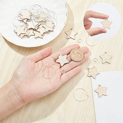 DIY Star Wine Glass Charm Tags Making Kit&nbsp;DIY-SC0018-62