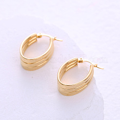 Stainless Steel Triple U-Shaped Hoop Earrings&nbsp;WT3801