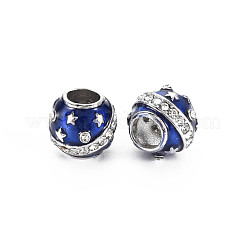 Rack Plating Alloy Enamel European Beads&nbsp;MPDL-N039-136